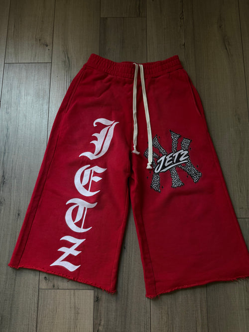 Red 3/4 Shorts
