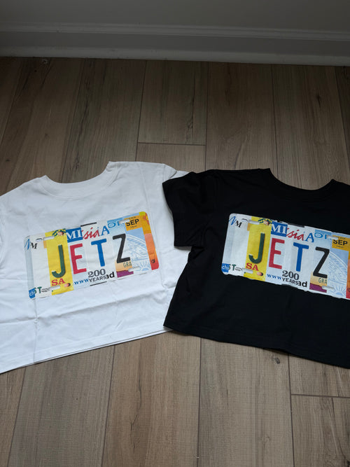 License plate crop tee